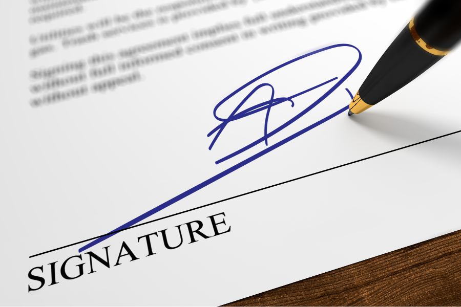 real estate signature